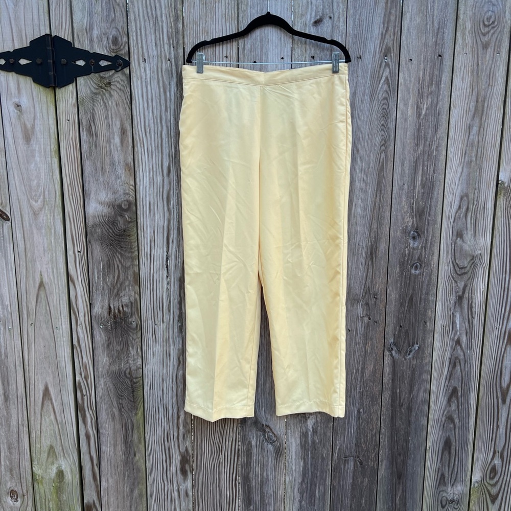 ALFRED DUNNER Yellow Chapel Hill Classic Fit Pant Trouser Women’s 14P NWT NEW
